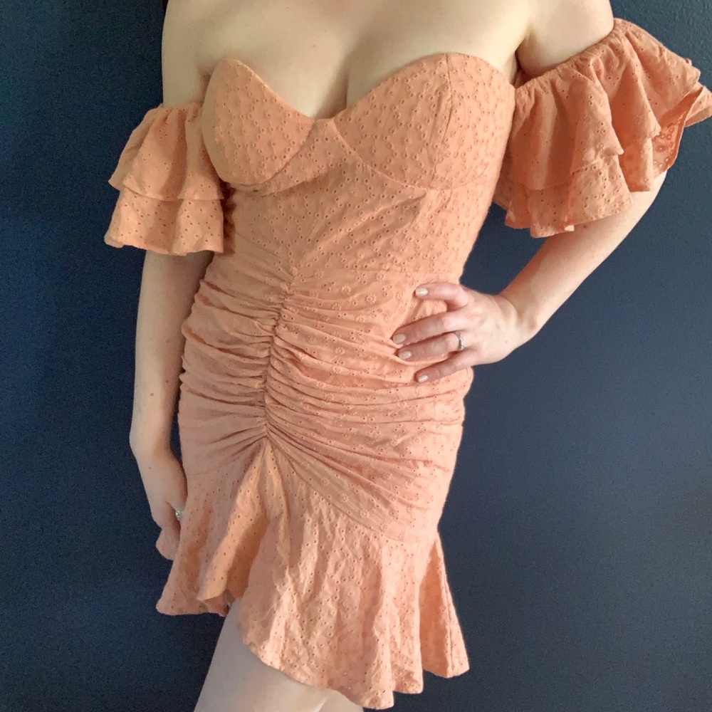 NTW Runaway Off Shoulder Midi Dress
